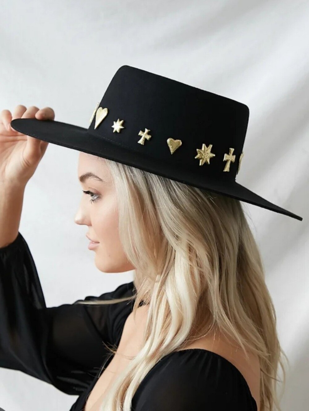 Free People Lack Of Color Cosmic Boater 100% Wool Hat. Retail Price $199